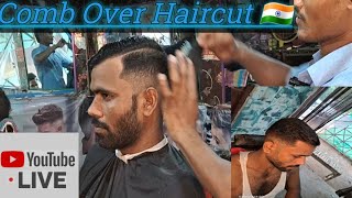 EASY HIGH FADE COMB OVER TUTORIAL HAIRCUT  🇮🇳INDIAN AMIT BARBER [upl. by Siana]