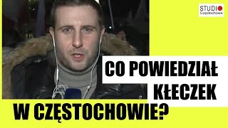 Miłosz Kłeczek TVP na manifestacji w obronie mediów publicznych w Częstochowie [upl. by Abad]