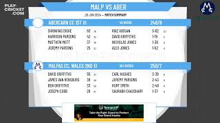 Malpas CC Wales 2nd XI v Abercarn CC 1st XI [upl. by Rabush440]