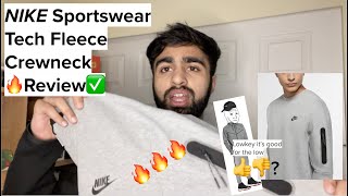 Nike Sportswear Tech Fleece Crewneck Review [upl. by Daphene]