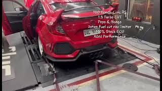 10th gen Honda Civic RS 15 Turbo CVT Pops amp Bangs reflash tuned using 100 stock ecu [upl. by Lesser]