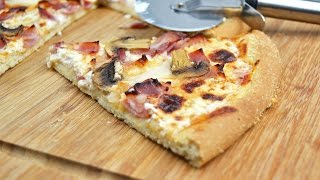 Pizza Carbonara Estilo Dominos Con Masa Casera  Recetas Fáciles [upl. by Vinaya]