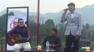 Bibek Shrestha Sings at Nepal Literature Festival2016 Pokhara [upl. by Refinney]