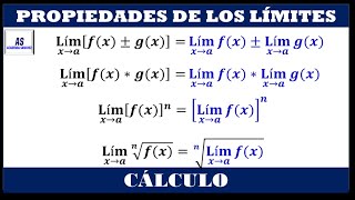 PROPIEDADES DE LOS LÍMITES CON EJEMPLOS Para principiantes [upl. by Nedyrb]