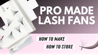 How to make PREMADEPROMADE eyelash extensions  Volume fans [upl. by Nadual23]