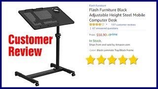 Height Adjustable Mobile Laptop Desk Cart  Best Rolling Stand [upl. by Humble920]