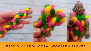 Make Easy Woollen Winter Dress Poshak for Laddu Gopal using CombNo knit Winter dressQuicky Crafts [upl. by Lewse566]