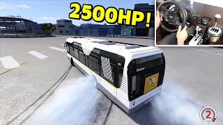 Drifting a 2500HP BUS On Streets  Assetto Corsa [upl. by Publea]