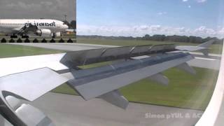 InsideOutside AIR TRANSAT A310 │ Landing in Montréal PE Trudeau [upl. by Darcia]