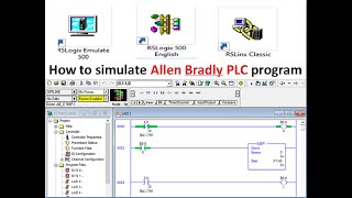 Allen bradly program simulator  Rslogix500Rslinx ClassicRslogix Emulate500 [upl. by Nikaniki]