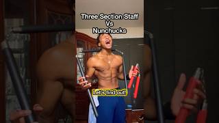 Nunchucks vs Three Section Staff nunchaku shorts [upl. by Ernesto]