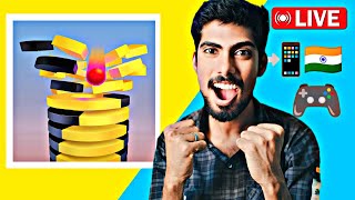 Stack Ball🤯 16D  LIVE 🔴Gaming🤑 🇮🇳ShahrukhSM7080📲🎮 [upl. by Analat]