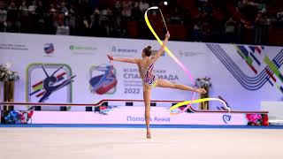 Anna Popova Ribbon Spartakiad 2022 Q [upl. by Fina]