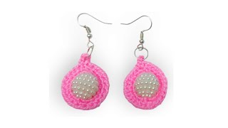 Crochet Beads Earings Tutorials For Bigginers [upl. by Bannister425]