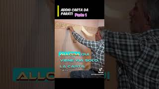 Togliere carta da parati PARTE 1 tutorial faidate imbiancare [upl. by Prowel]