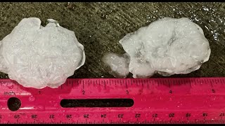 Tennis ballsize hail pounds Sandstone Minnesota [upl. by Rehsa962]