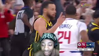 Clippers vs Warriors Highlights Reaction  Help Curry [upl. by Dace313]