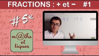 Effectuer des additions et soustractions de fractions 1  Cinquième [upl. by Bautista247]