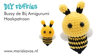 Haak een Buzzy de Bij knuffel Amigurumi haakpatroon voor beginners  Nederlands [upl. by Retrop701]