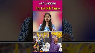 AAP Candidates First List Delhi Chunav delhi delhielection [upl. by Ferriter]