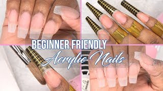 Acrylic Nails Tutorial  How to  Acrylic Nails using Nail Forms  For Beginners [upl. by Khorma]