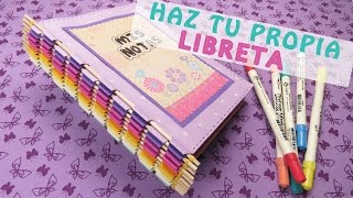 HAZ TU PROPIA LIBRETA Encuadernada con PALITOS [upl. by Trojan]