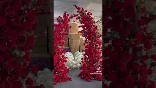 Red horn arch artificial flower [upl. by Ilocin]