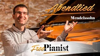 Abendlied duet  KARAOKE  PIANO ACCOMPANIMENT  Mendelssohn [upl. by Wilkie277]