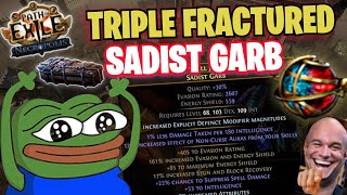 CRAFTING A GG TRIPLE FRACTURED SADIST GARB   Path of Exile Necropolis 324 [upl. by Crichton]