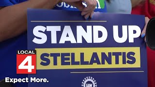 Stellantis UAW members rally at Trenton plant [upl. by Oilejor]