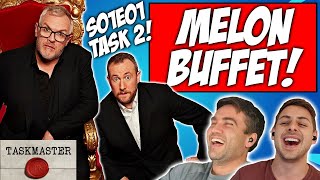 Taskmaster S01E01  Task 2  Melon Buffet  Reaction [upl. by Enaitsirhc]