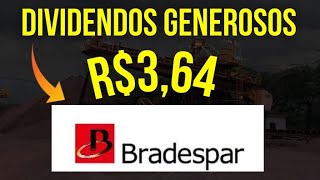 BRAP4 BRADESPAR DATA COM DIVIDENDOS CHEGANDO brap bradespar dividendos investir [upl. by Ahserak260]