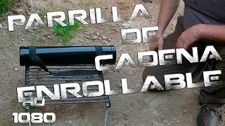 Parrilla de cadena Plegable  Chain grill rollup [upl. by Ehtylb186]