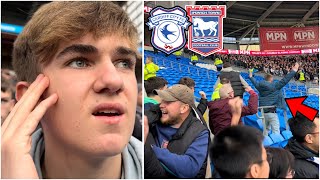 2 LAST MINUTE GOALS amp PURE SCENES in Cardiff vs Ipswich Town [upl. by Aikrehs]