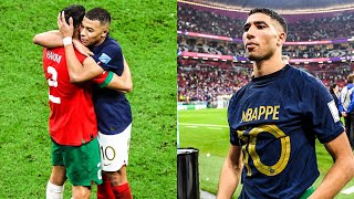 Achraf Hakimi amp Kylian Mbappe SWAP JERSEYS After France vs Morocco ❤️  France vs Morocco Highlights [upl. by Adiell774]