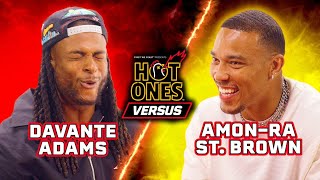 Davante Adams vs AmonRa St Brown  Hot Ones Versus [upl. by Gide]