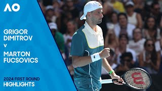 Grigor Dimitrov v Marton Fucsovics Highlights  Australian Open 2024 First Round [upl. by Amedeo]