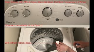 Whirlpool WTW5000DW1  Clean Washer with Affresh Cycle With Affresh Tablet added 12182022 [upl. by Ainar]