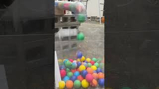 Marble run and ASMR sound of wooden balls falling into a plastic box  strobe effect 13 [upl. by Ithnan]