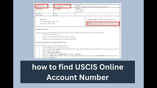 how to find USCIS Online Account Number [upl. by Marelya]