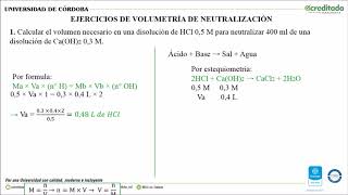 ejercicios resueltos de volumetría de neutralización [upl. by Aicenert]