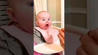 Babies food reaction viral baby cutebaby eating shorts [upl. by Haron]