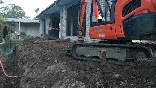 How to remove a timber retaining wall Kubota KX0184 Mini excavator [upl. by Nord774]