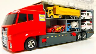 【トミカ】トミカの大量のミニカーを開封ampコンボイに収納しよう！Lets open the Tomica miniature cars amp store them in the convoy [upl. by Enileuqkcaj810]