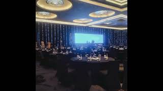 Sewa Tirai Hitam Lampu Bahan Lotto Tebal Bandung wedding event sewaalatpestajakarta [upl. by Leimaj]