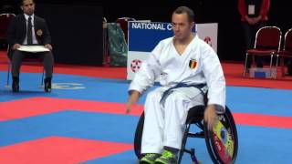 BELGIUM Male Wheelchair Final  2014 World Karate Championships  WORLD KARATE FEDERATION [upl. by Alfonse]