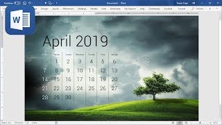 How to create Calendar 📆 in Microsoft Word Tutorial [upl. by Airamanna]