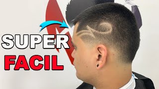 COMO HACER UN DISEÑO SUPER FACIL EN EL PELO  COMO HACER LINEAS EN EL PELO  LOS REPOSTEO 🤩 🔥 [upl. by Tawsha946]