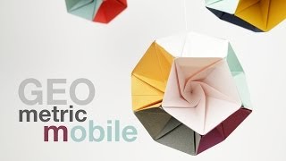 How to make a Geometric Mobile DIY Tutorial [upl. by Oirrad790]