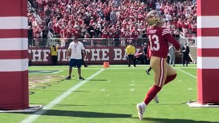 49ers offensive lineup entrance prior to their 3516 win over the Cardinals including BrockPurdy [upl. by Amapuna914]